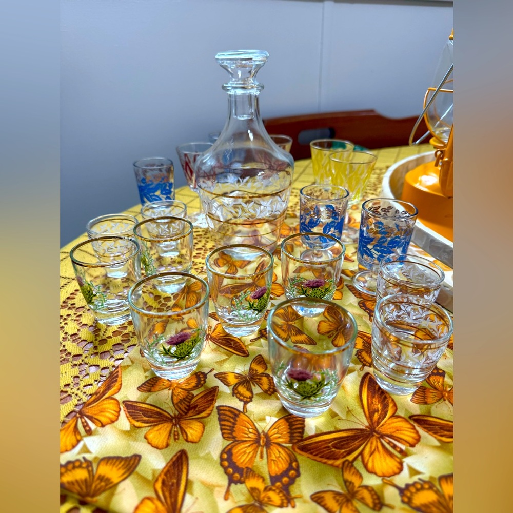 Vintage decanter set from France